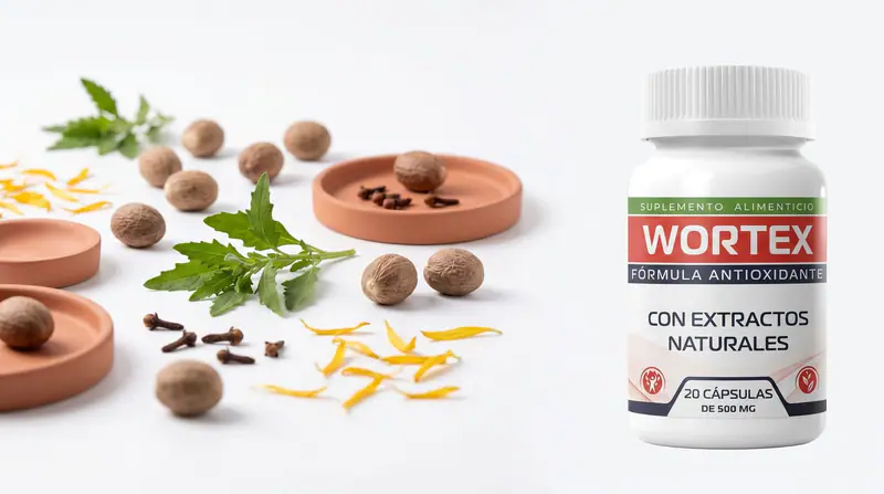 Wortex, suplemento alimenticio natural en cápsulas de 500 mg
